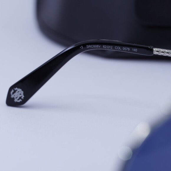 Final Price! Roberto Cavalli SRC008V 0579 Palladium/Blue Sunglasses - Picture 6 of 9